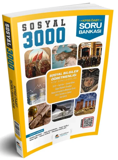 Akademi Denizi ÖABT Sosyal Bilgiler Öğretmenliği 3000 Soru Bankası