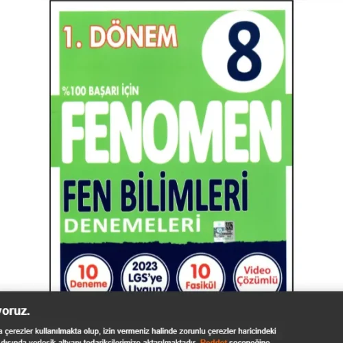 8 FEN BİLİMLERİ 1.DÖNEM DENEMELERİ (10 DENEME)