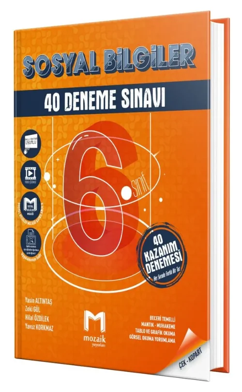 Mozaik Yayınları 6. Sınıf Sosyal Bilgiler 40 Deneme
