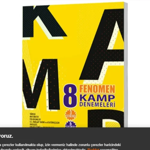 8 KAMP KİTABI TÜM DERSLER DENEMESİ (3 DENEME)