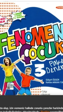 FENOMEN ÇOCUK 3 TÜM DERSLER PAKET DENEME (7 DENEME)