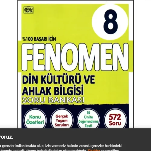 8 DİN KÜLTÜRÜ VE AHLAK BİLGİSİ SORU BANKASI